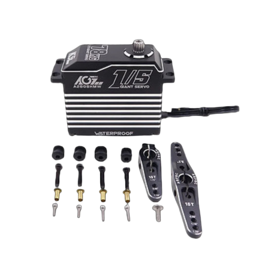 Runup CNC Aluminium 15T Dual Side Steering Servo Bras pour 1/5 RC Car AGFRC A280 Série Scales RC Servo Runup CNC Aluminium 15T Dual Side Steering Servo Bras pour 1/5 RC Car AGFRC A280 Série Scales RC Servo