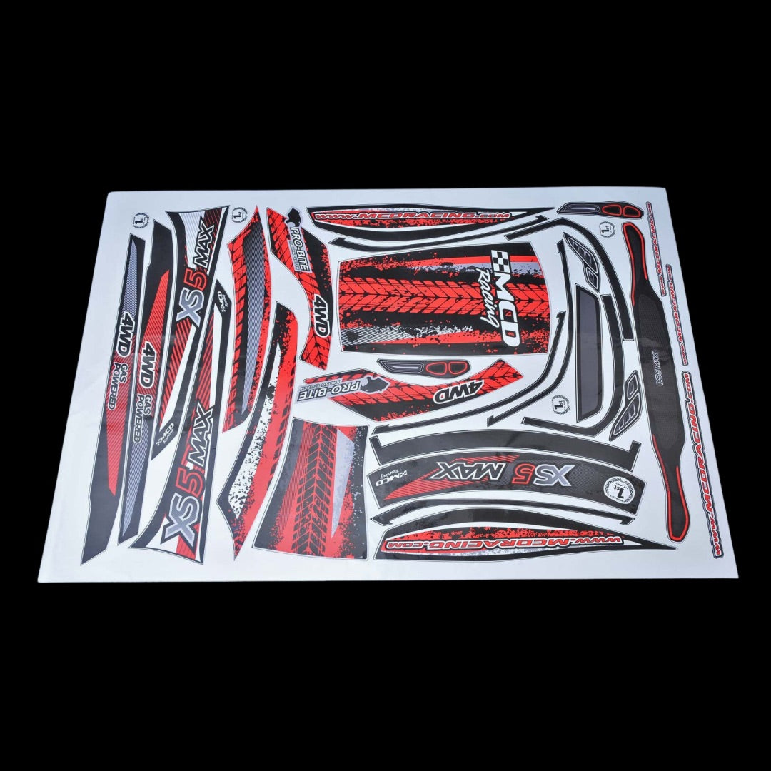 MCD XS5 Max Body Shell Graphic Decal Set (Opt.) - 504601P – Kraken RC