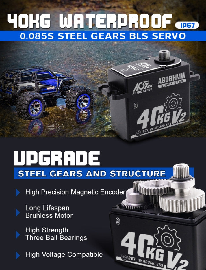 AGFRC 40KG A80BHMW V2 Standard Size Servo