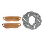 VEKTA brake disc and pads on a white background