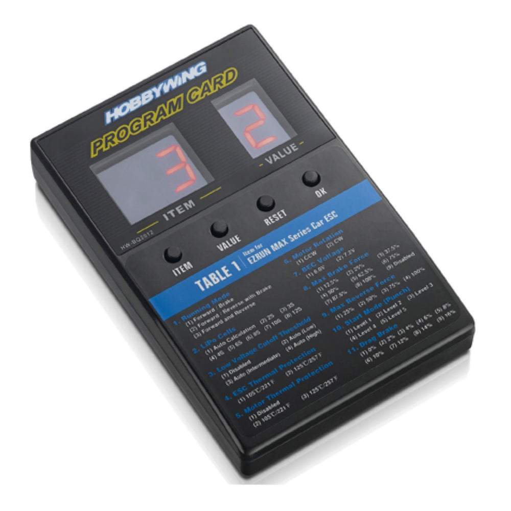 Hobbywing LED Program Card EZ Run ESC [HWI30501003]