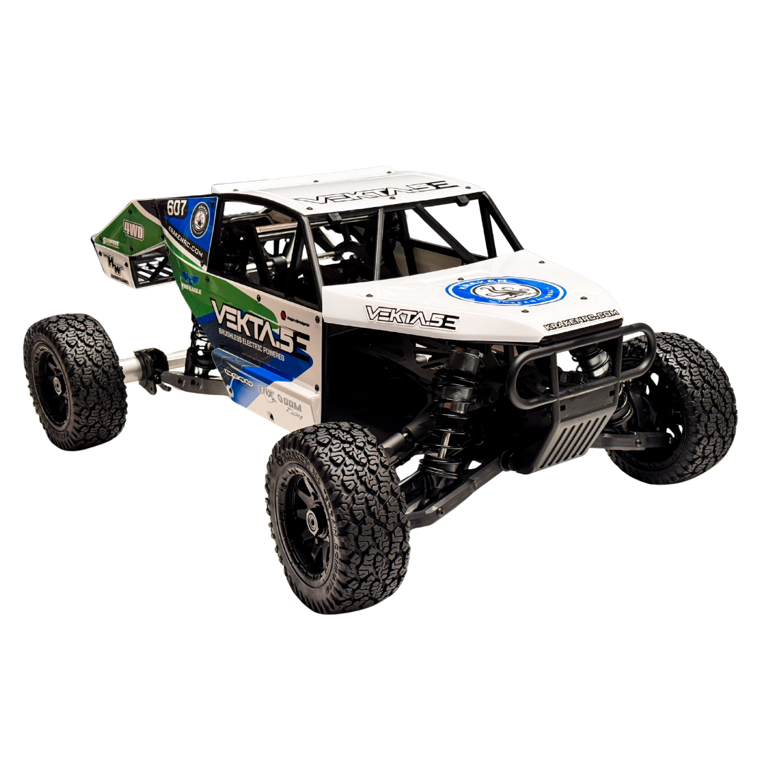 Model off-road truck with visible branding on a white background