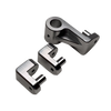 Metal mechanical components on a white background