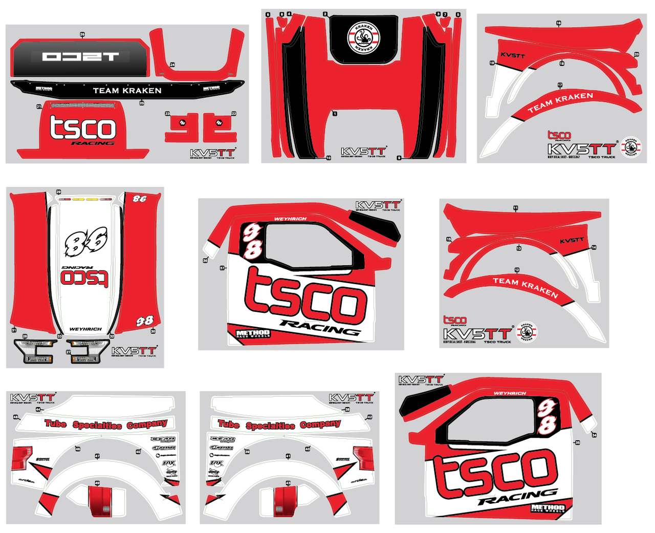 KV5TT TSCO Livery Vinyl Wraps [KT2310] – Kraken RC