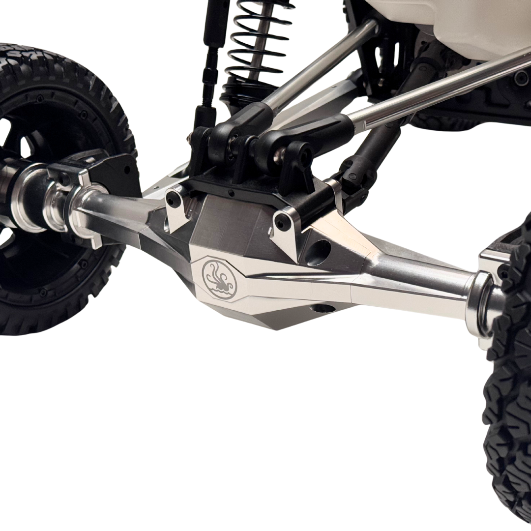 Close-up of a truck suspension system on a white background