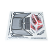 Model of a four-wheeled drive buggy with branding on a white background