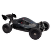 Black remote control car on a white background