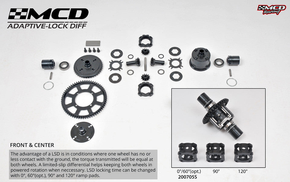 MCD Adaptive locking differentials found on the RR5 FT-R buggy