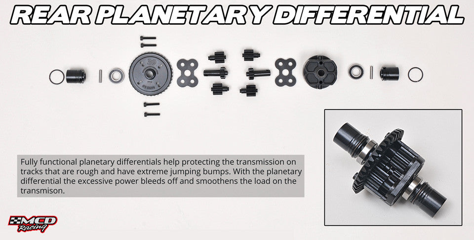 MCD RR5 FT-R with planetary style rear gear differential