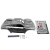 Car body kit with tools and instructions on a white background