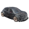 Car body shell on a white background