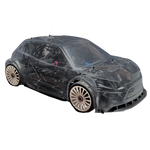 Car body shell on a white background