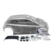 Car body kit with various components on a white background