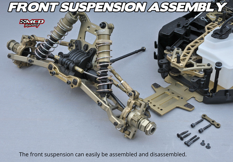MCD W5 Utlimate alloy front suspension features